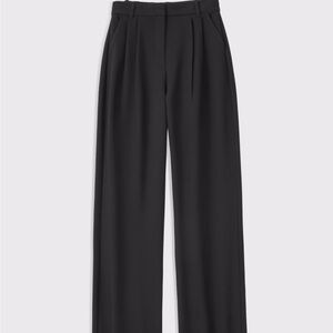 Abercrombie Sloane Curve Love Ultra High Rise Wide Leg Pants Black 27 Short NWT